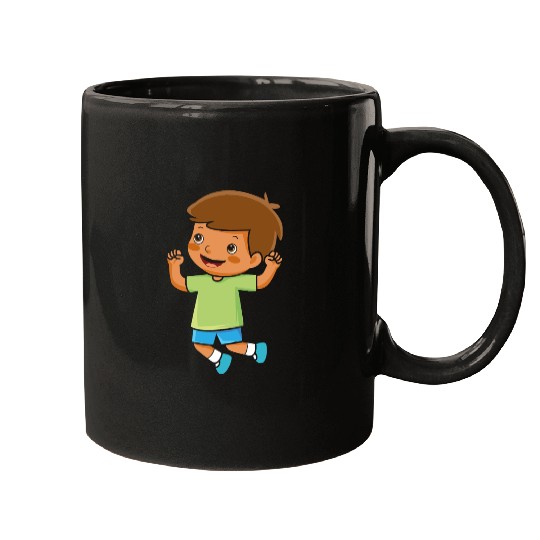 boy jumps school enrollment joy kindergarten boys Mugs