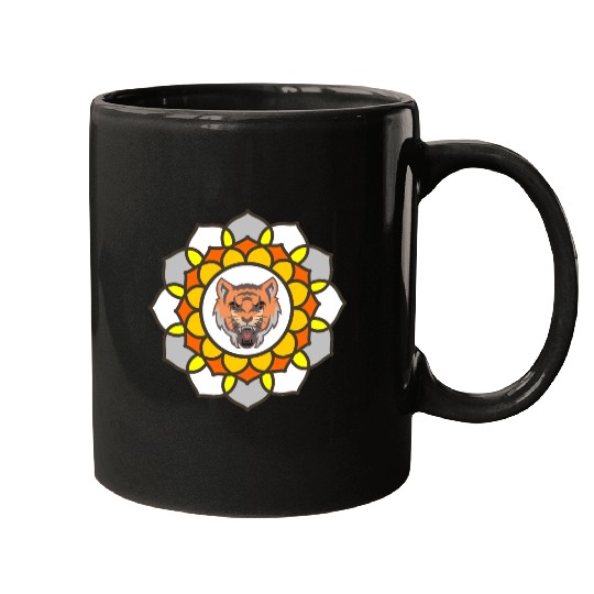 mandala tiger halloween Mugs graphic