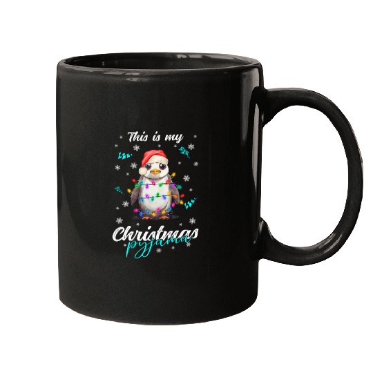 Winter Christmas Pyjama Penguin Mugs