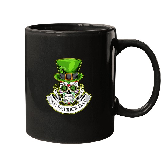 Sugar Skull | St Patrick Day | Lucky Charm Irish Mugs