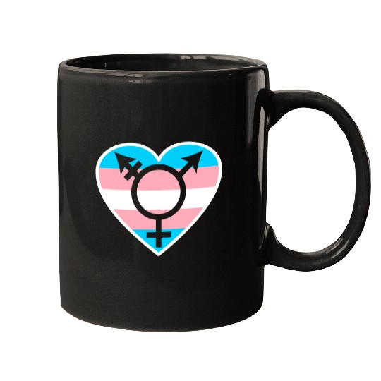 Trans Rainbow Pride LGBTQ Transgender Rights Mugs