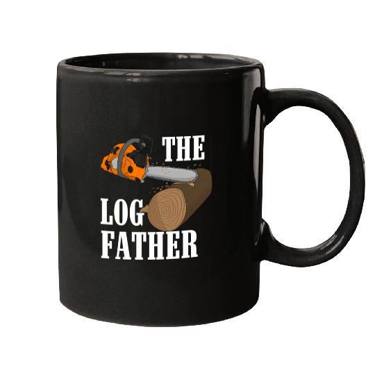 Lumberjack Orange Chainsaw Mugs
