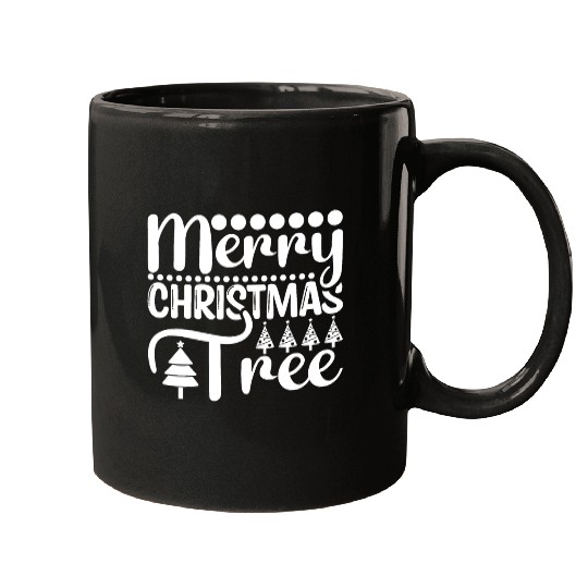 Merry Christmas Tree Mugs