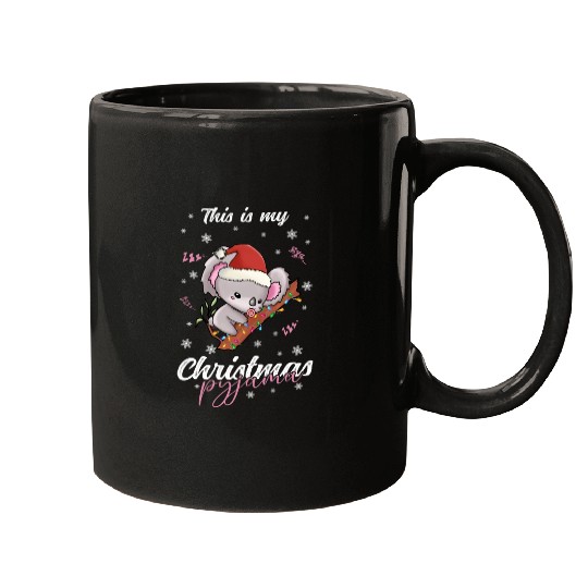 Winter Christmas Pyjama Koala Mugs