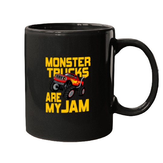 Monster Trucks Are My Jam Vintage Retro Mugs