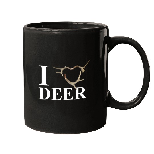 I Heart Deer-White Mugs