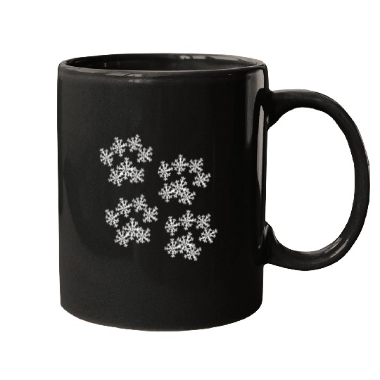 Snowflake Paw Prints Mugs