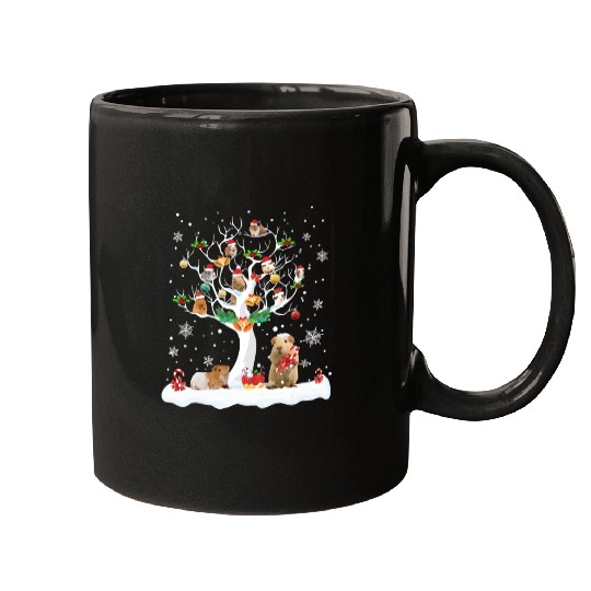 Guinea Pig Christmas On Winter Tree Goat Lover Mugs
