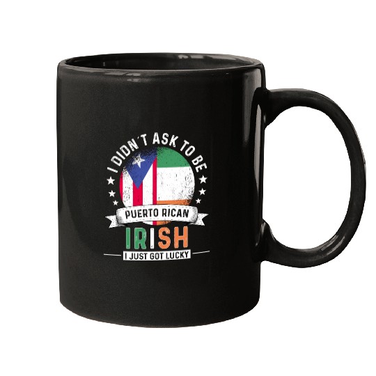 Puerto Rico Flag Ireland Grown Got Lucky Mugs