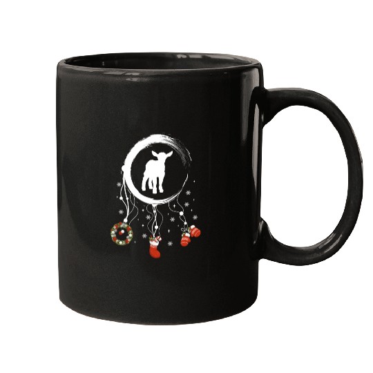 Winter dreamcatcher Christmas Lamb Mugs