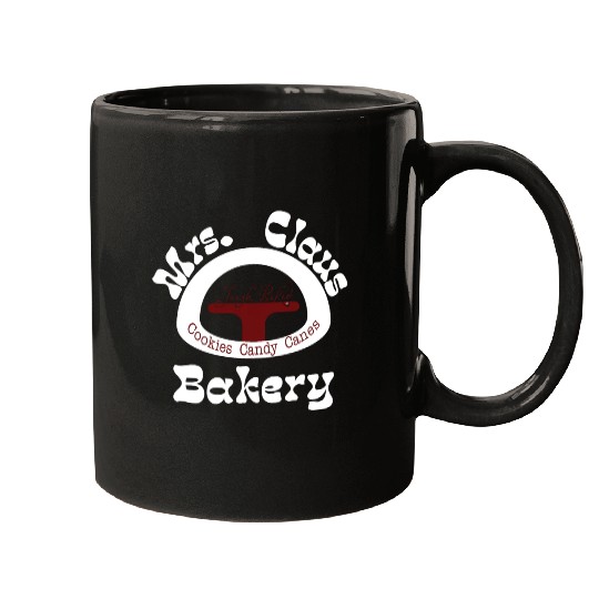 Christmas Mugs, Mrs. Claus Bakery Mugs,