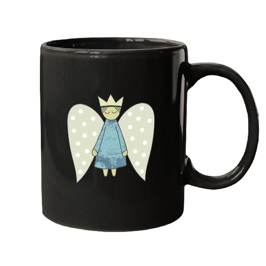 The Flight of the Christmas Angel Mugs