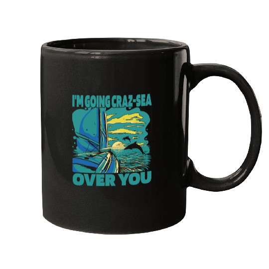 Sailing Sailor Dolphin Sunset Sailors Mugs