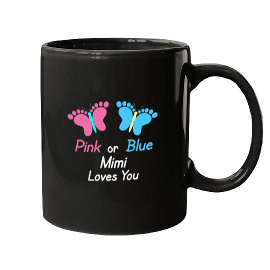 Gender Reveal Mimi K Or Blue Butterflies Mugs