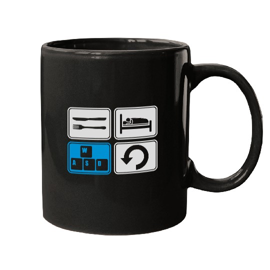 gaming daily repeat computer Mugs