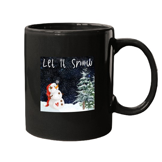 Snowman - Let it snow Mugs