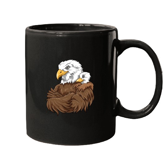 Strong Eagle with Eagle Kid for a Eagle lovers Mugs