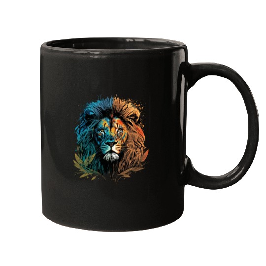 Two Face Lion Mugs