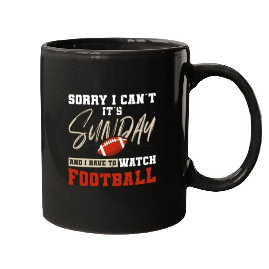 American Football Sunday Football Player Sport Fan Mugs