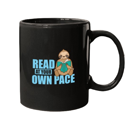 Read at your own Pace Sloth lazy Environment Mugs