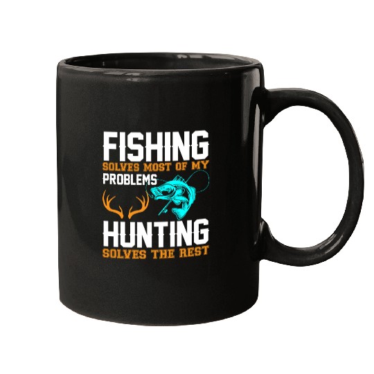 Fishing Solves Most Of My Problems Mugs