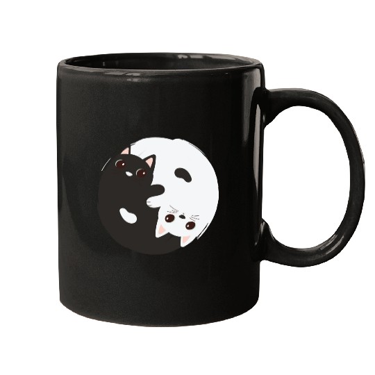 ying yang cat Mugs