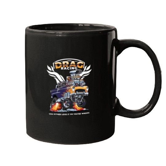 Funny Drag Racing Race Drivers & Bracket Racing Fa Mugs