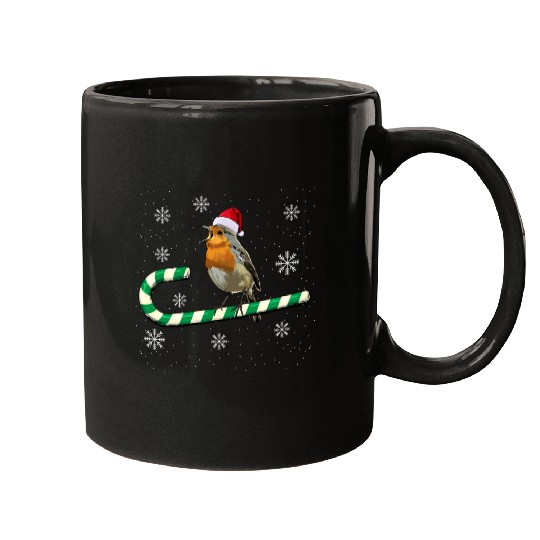 Robin Bird Watching Redbreast Birding Christmas Mugs