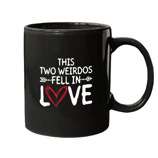 This Two Weirdos Fell In Love - Bride Groom Mugs