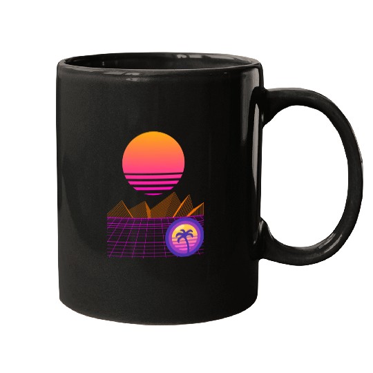 Synthwave Mountain Mugs
