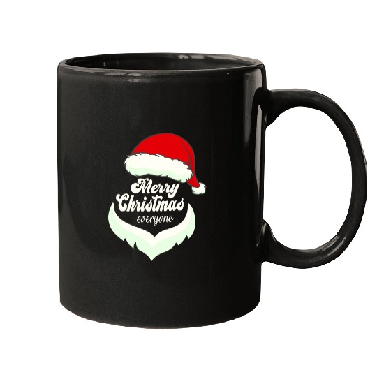 Santa Claus Merry Christmas Beard and hat Mugs