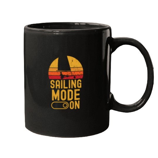 sand yachting retro vintage land sailing Mugs
