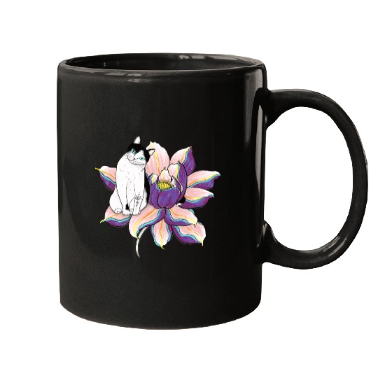 Lotus Cat Mugs