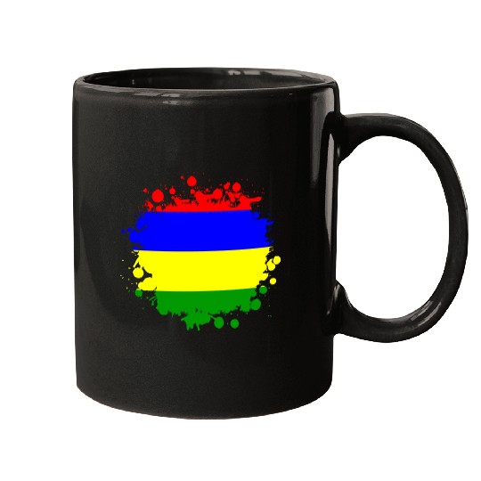 Mauritius blob flag design Mugs
