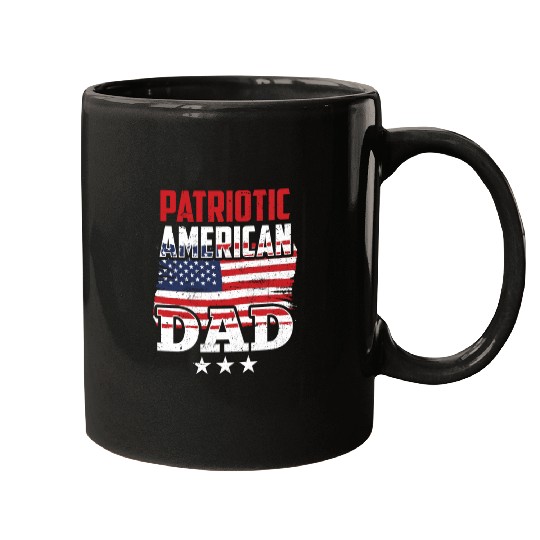 Patriotic American Dad Patriot US USA Mugs