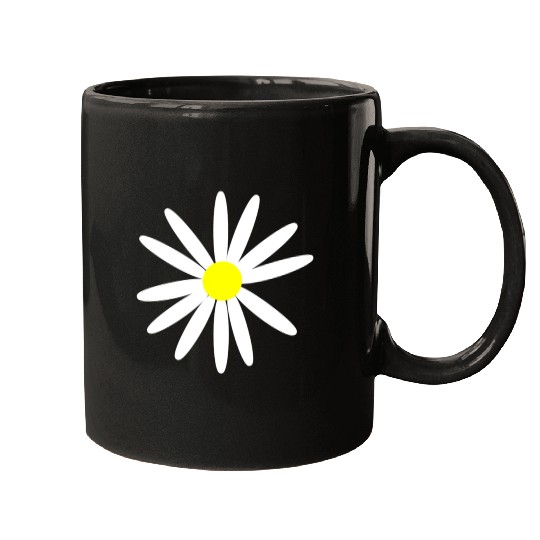 White Daisy Mugs