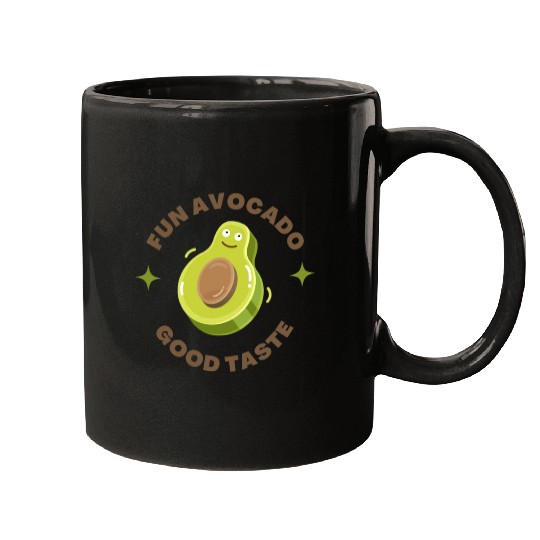 fun avocado good taste,Facial Expression Cartoon Mugs