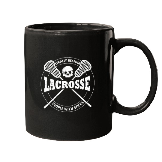 Funny Lacrosse Clothing - Legally Beating People W Mugs