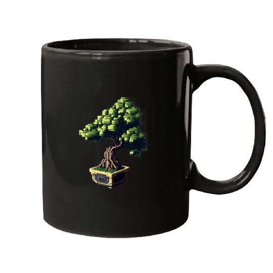 8 Bit Bonsai Tree Mugs