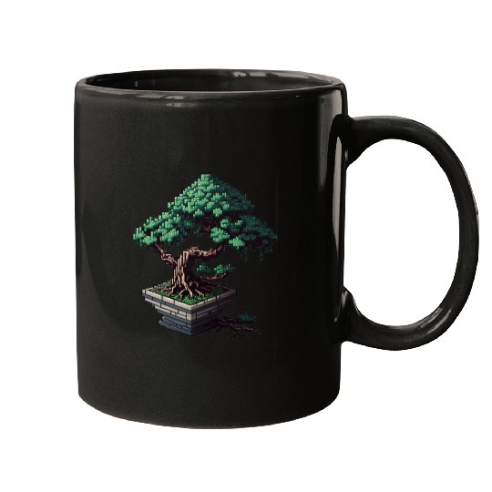 8 Bit Bonsai Tree Mugs