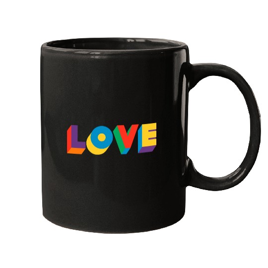 LGBTQ+ Love Colorful Rainbow Mugs