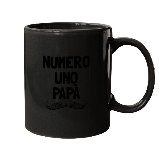 Numero Uno Papa Italian Dad Father's Number 1 Dad Mugs