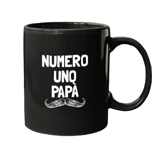 Numero Uno Papa Italian Dad Father's Number 1 Dad Mugs