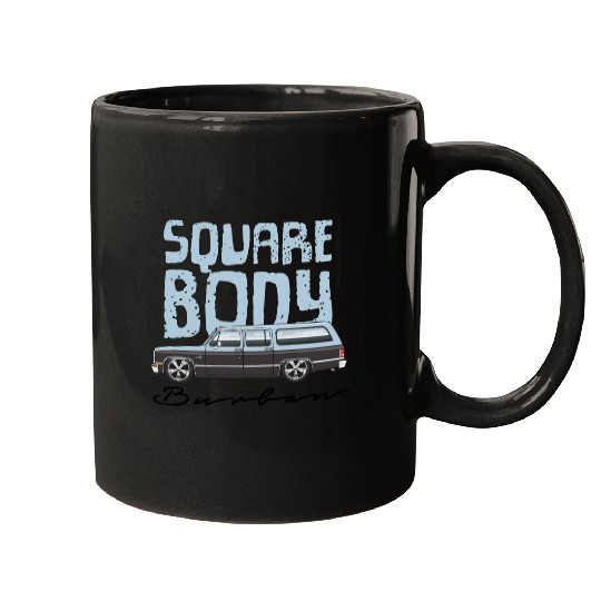 square body Light Blue Mugs