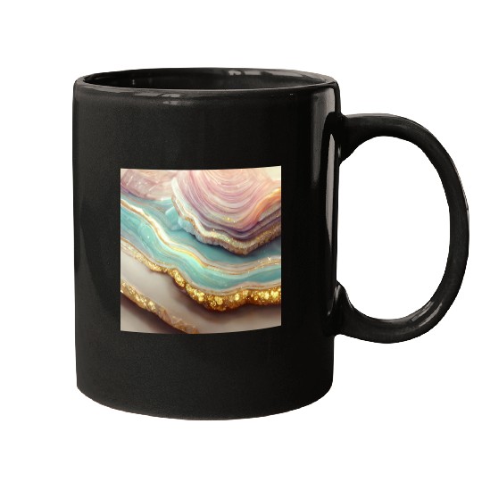 Pastel Agate Geode Stone Mugs
