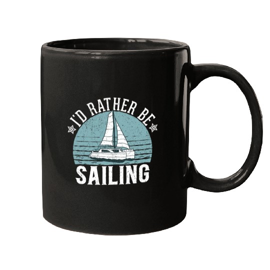 Catamaran Captain I'd Rather Be Sailing Mugs