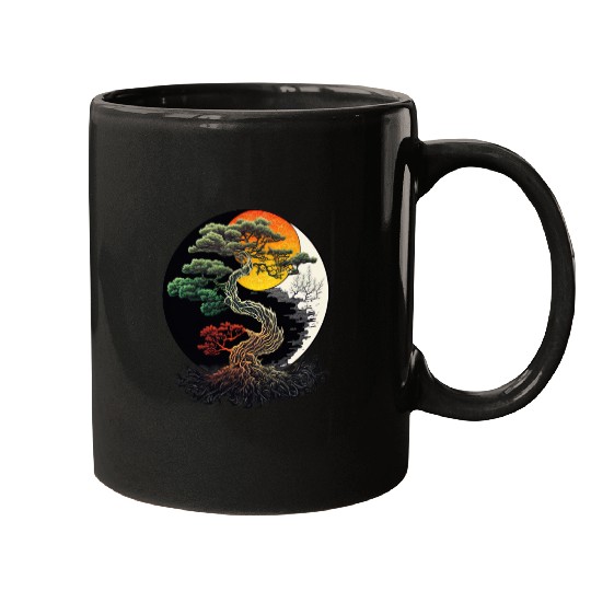 Yin and Yang Bonsai Tree Mugs