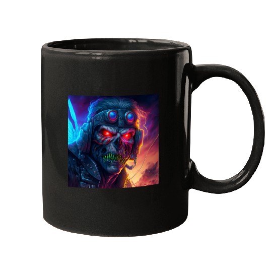 ZOMBIE IRON MAIDEN (version 9) Mugs