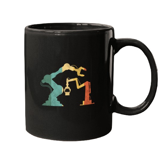 Robot Robotics Engineer Retro Mugs