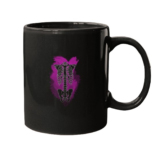 Neon Skeleton Rib Cage Mugs